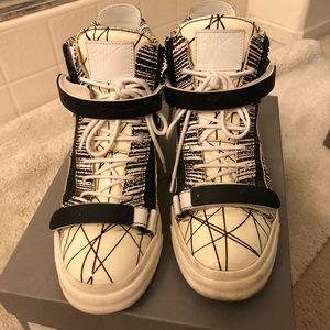 Giuseppe Zanottis men’s fashion high top sneaker